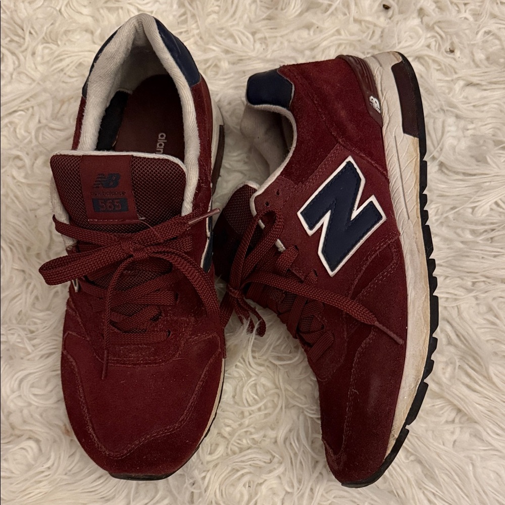 New Balance 565 Men's Burgundy and Navy Sneakers